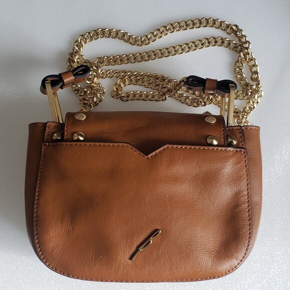 BRIAN ATWOOD SMALL SHOULDER CROSSBODY LIGHT BROWN LEATHER BAG - Picture 4 of 13